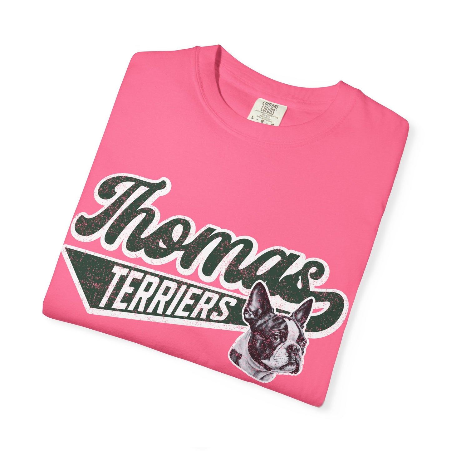 Thomas Terriers Retro w/ mascot Comfort Colors Tee