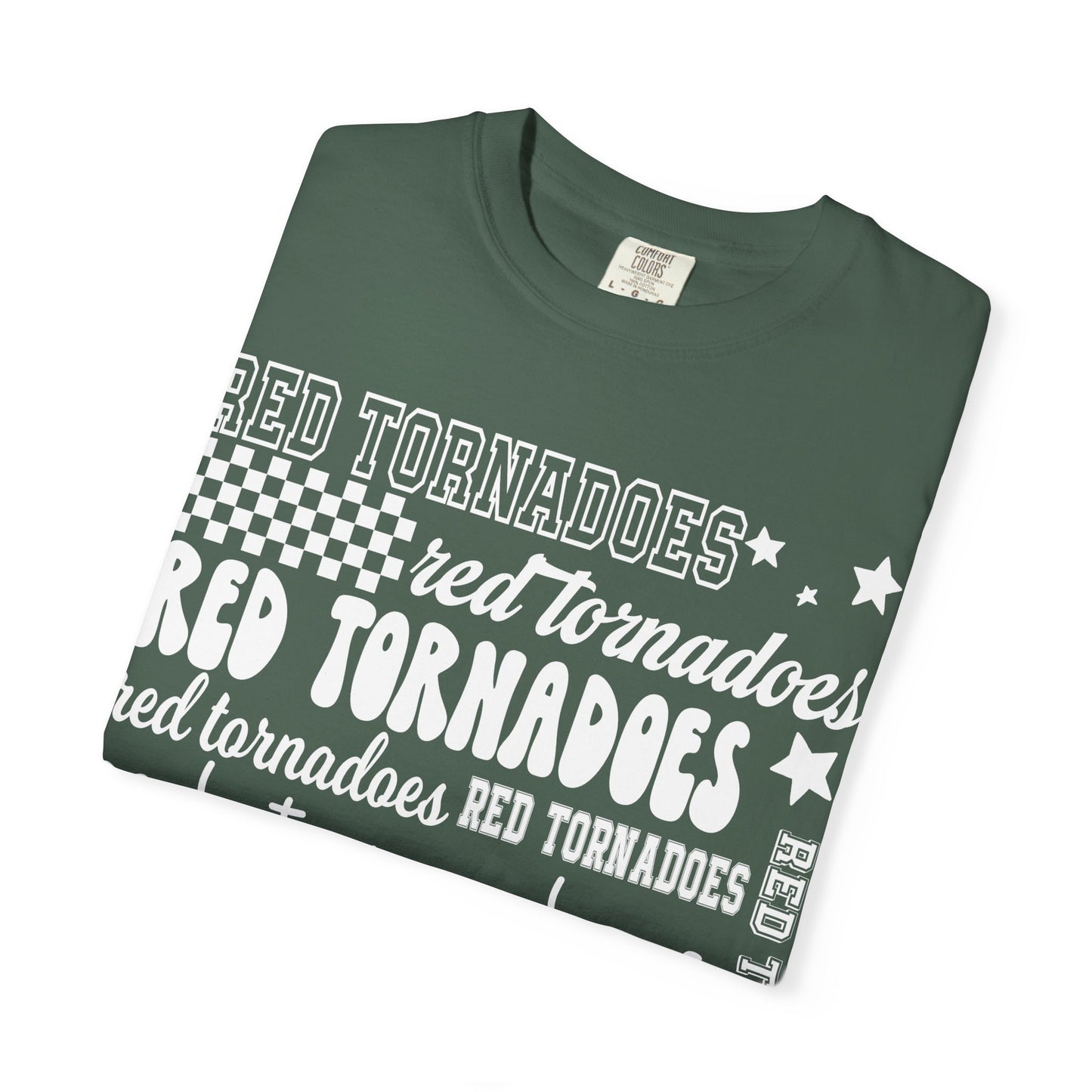 Red Tornadoes Repeated Comfort Colors Tee