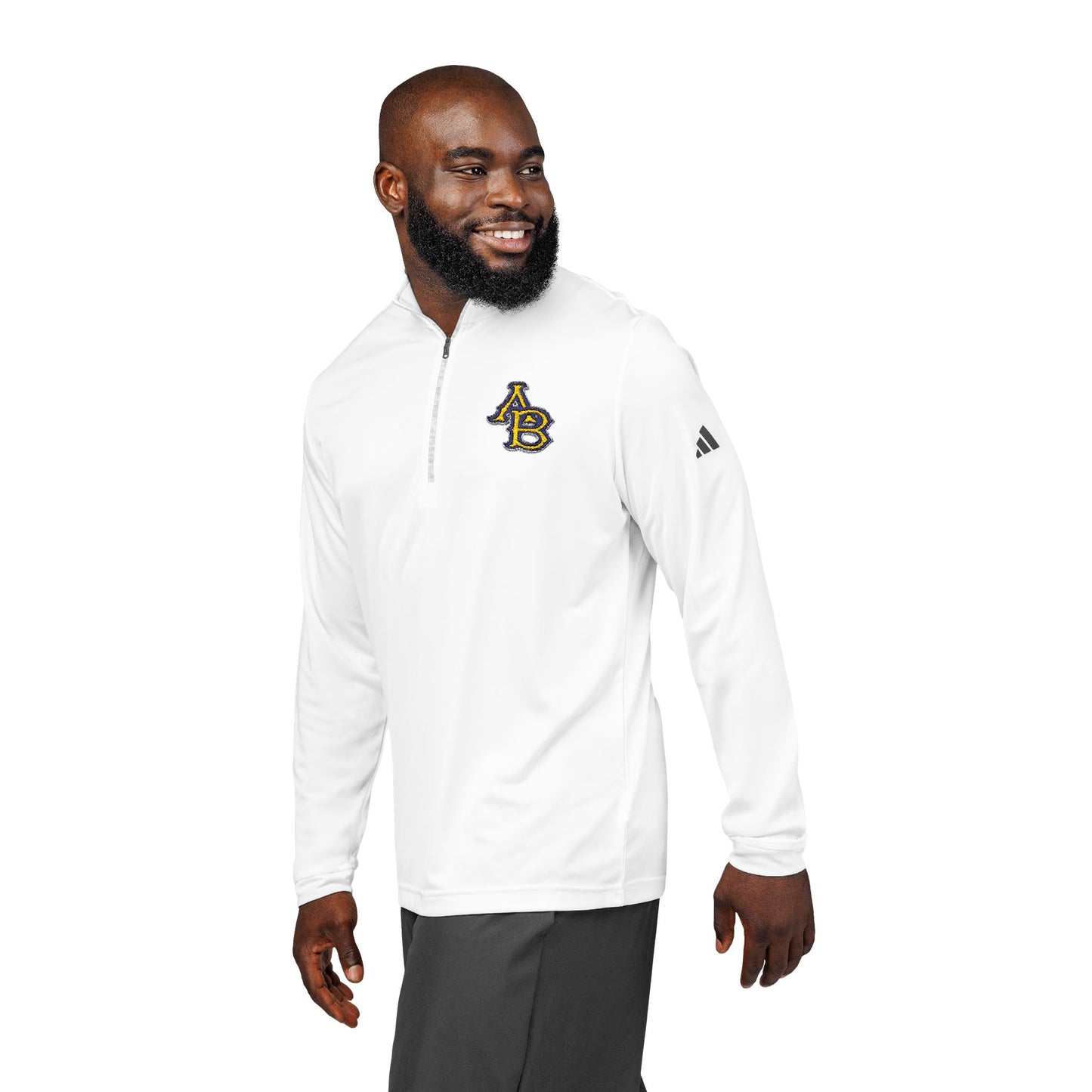 adidas® Quarter-Zip Pullover Embroidered AB Logo