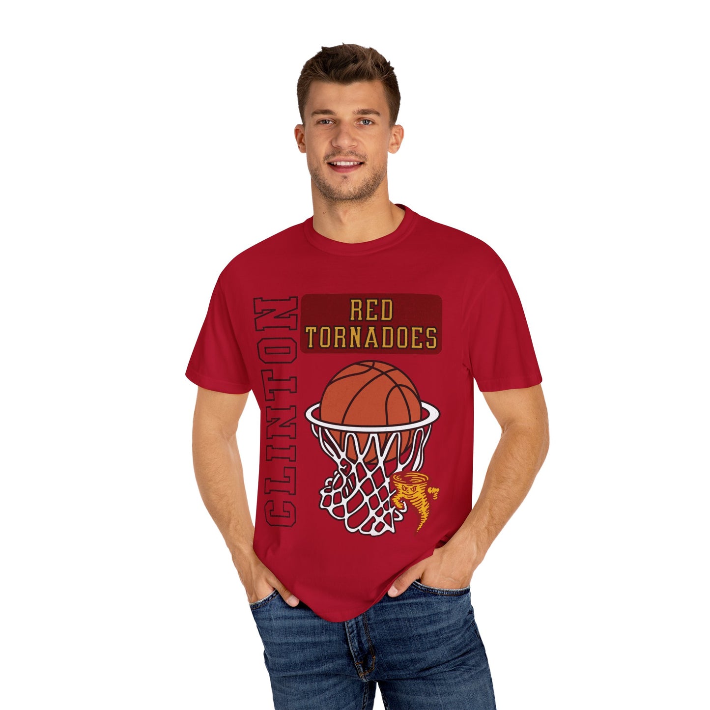 Clinton Old School Style Basketball Tee Comfort Colors