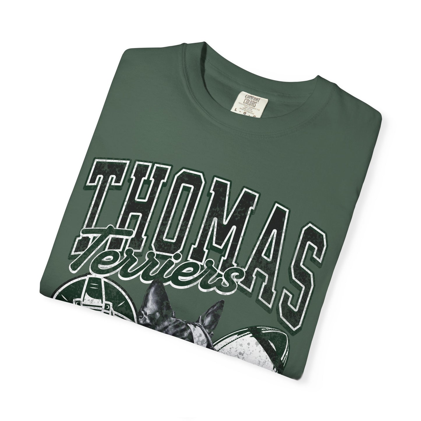 Thomas Terrier Football Comfort Colors Tee