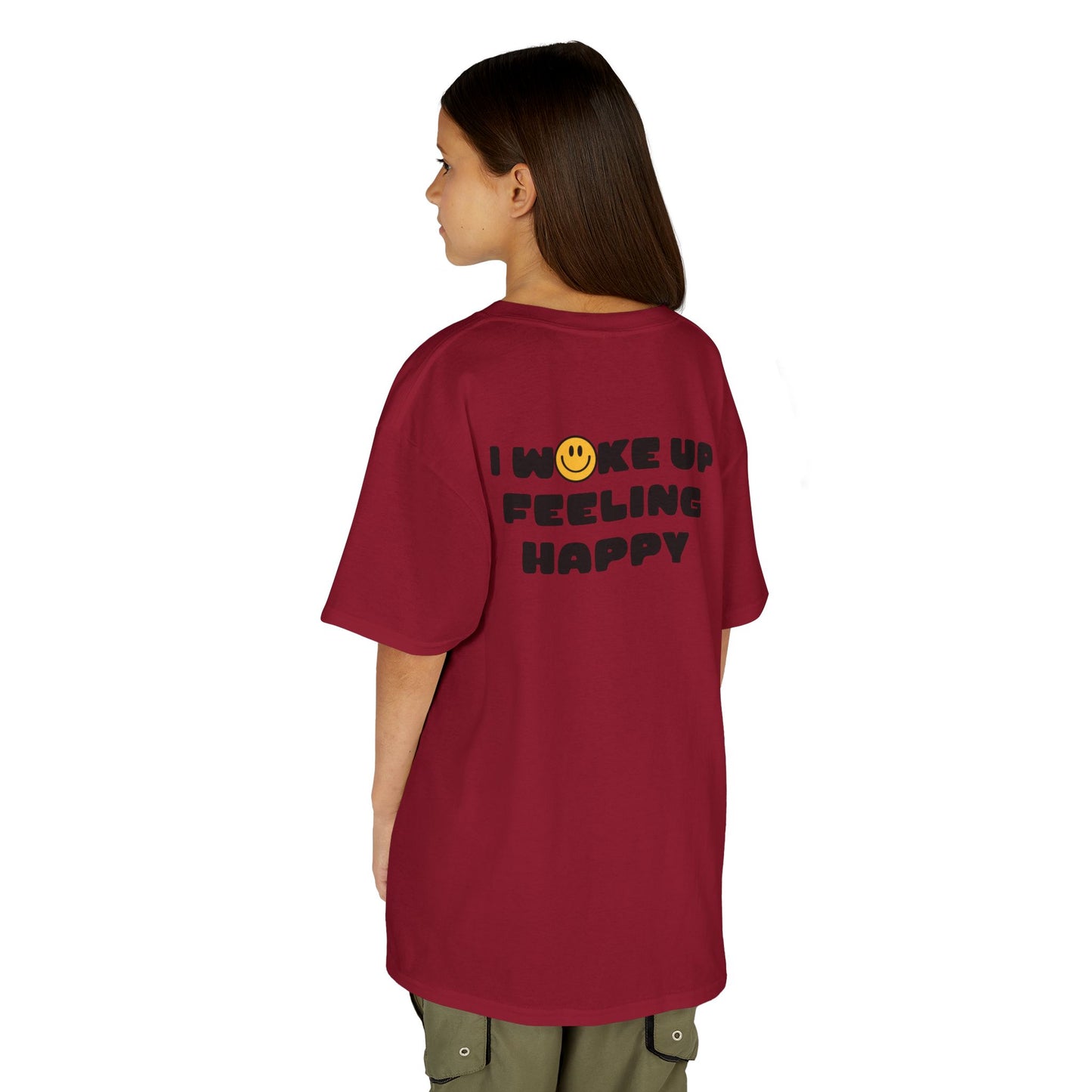 Youth I Woke Up Feeling Happy Front Back Tee