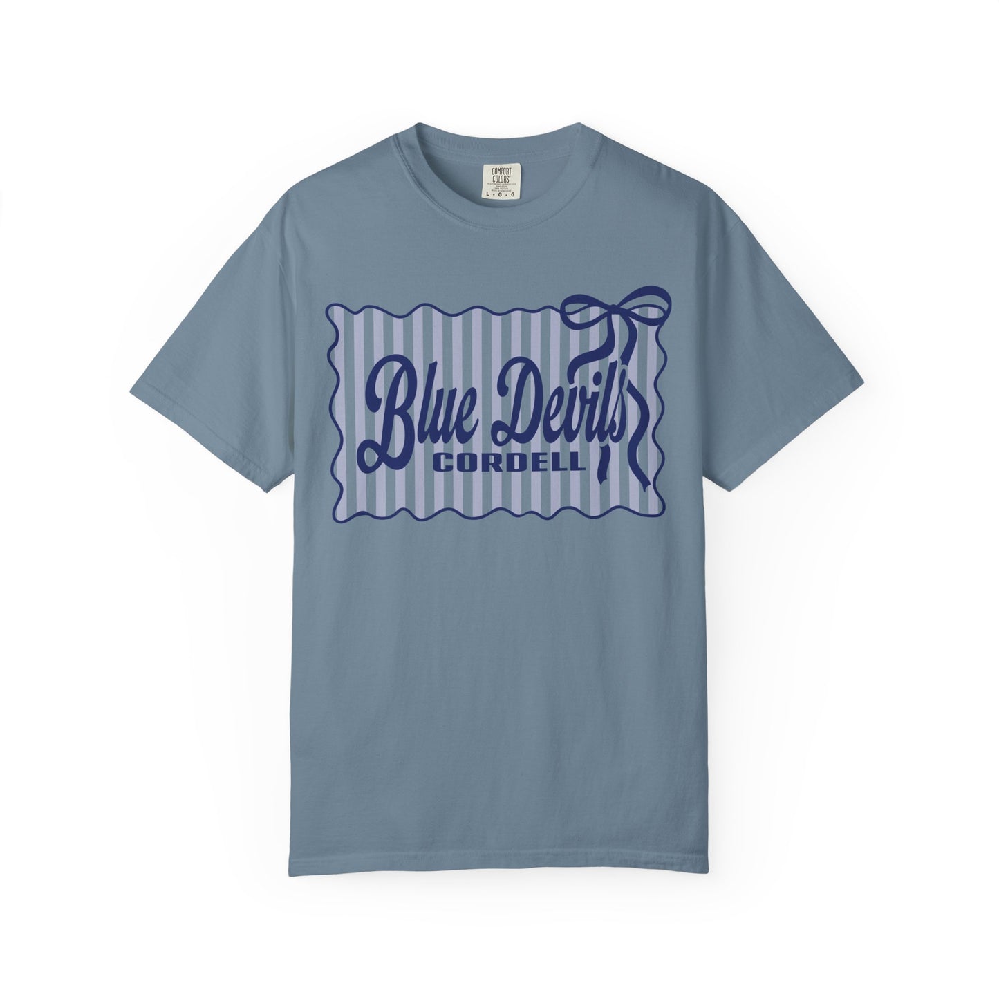 Striped Blue Devils Comfort Colors