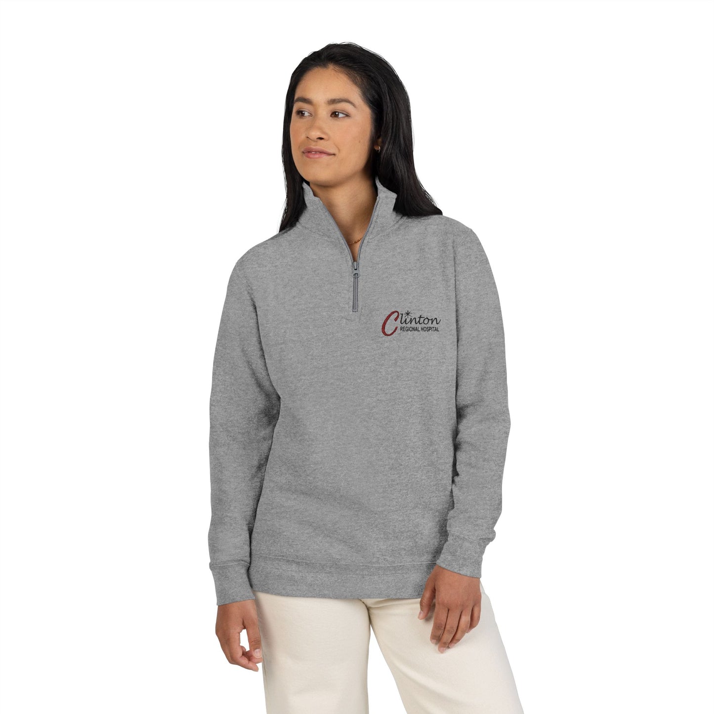 Embroidered Unisex Fleece Pullover Clinton Regional Hospital