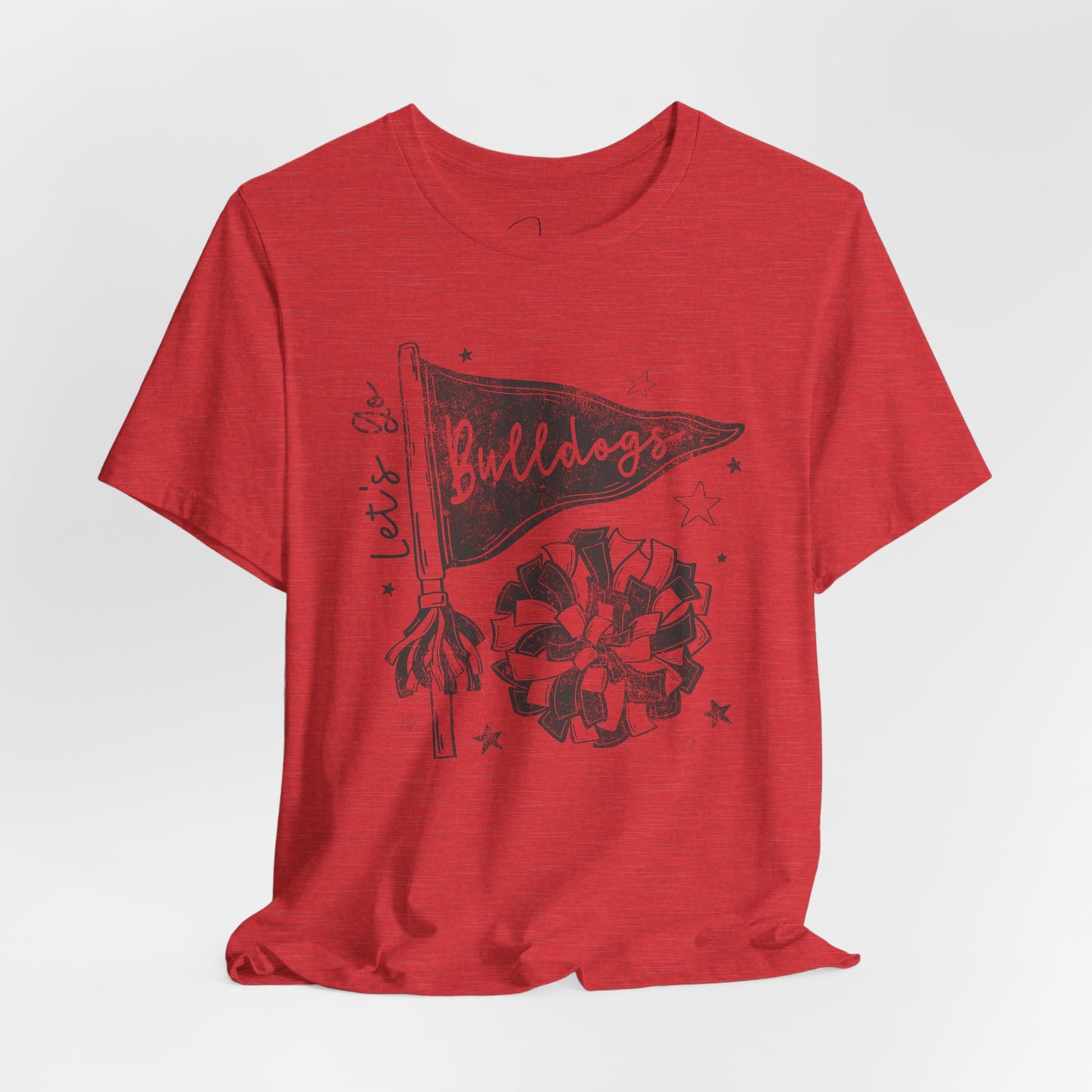 Bulldog Pennant Flag Bella Canvas Tee