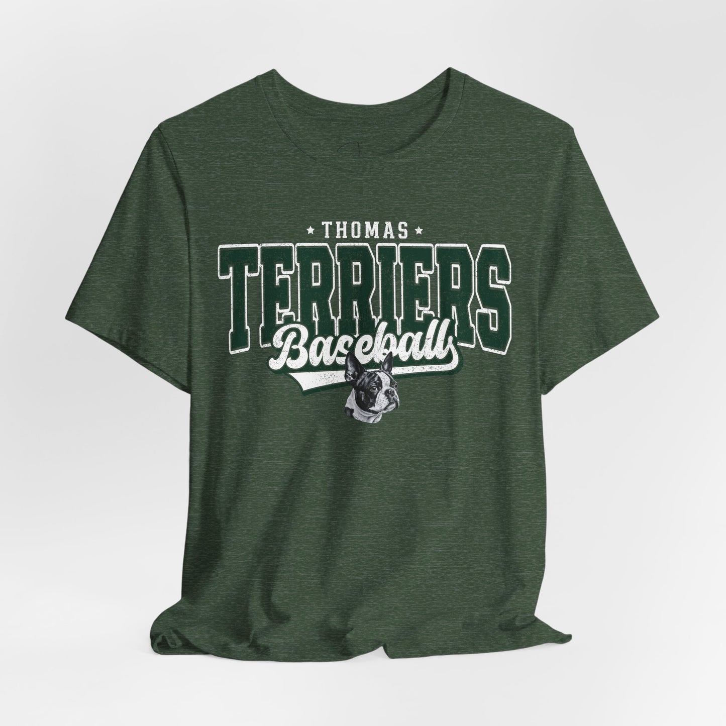 Thomas Terriers Baseball Tee Bella Canvas