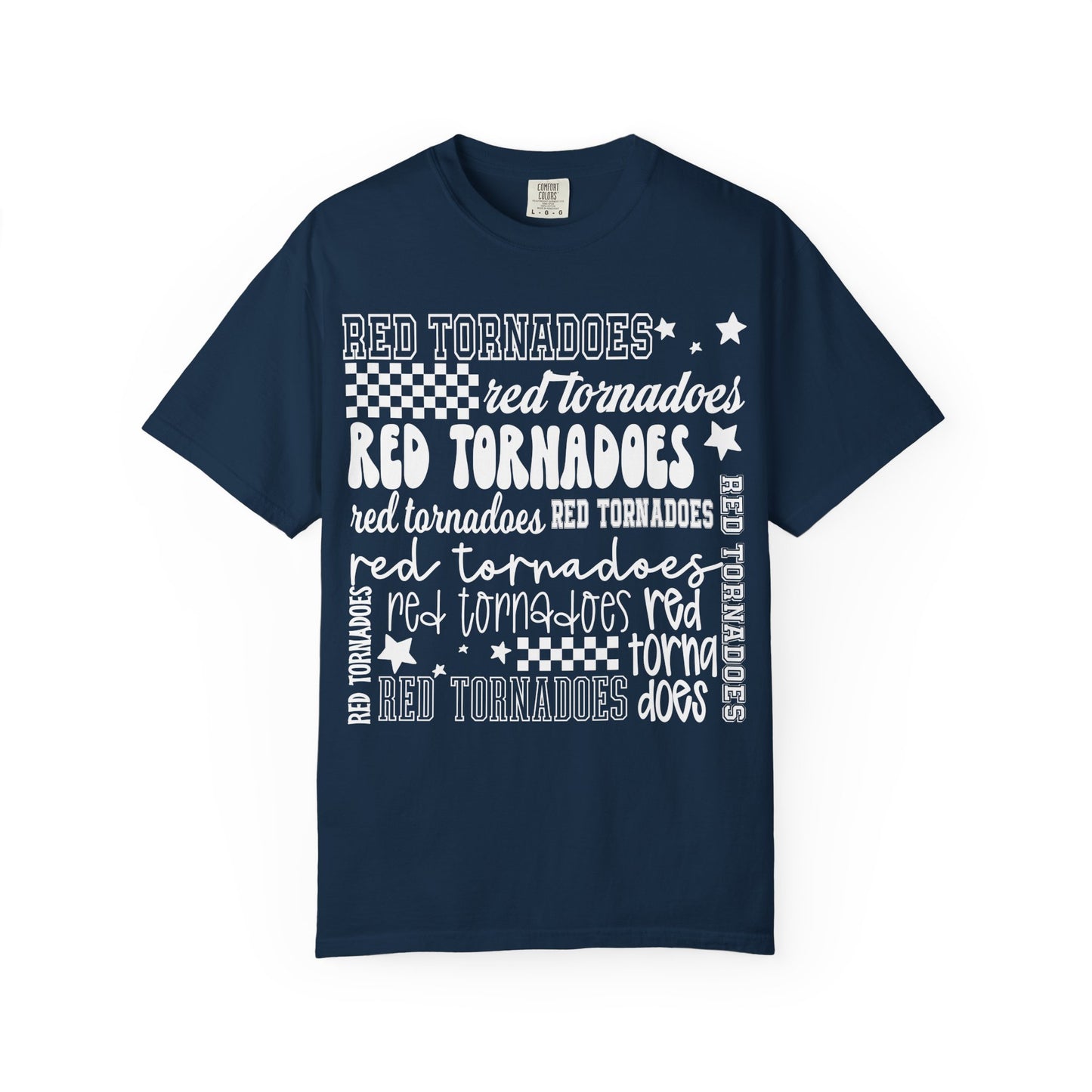 Red Tornadoes Repeated Comfort Colors Tee