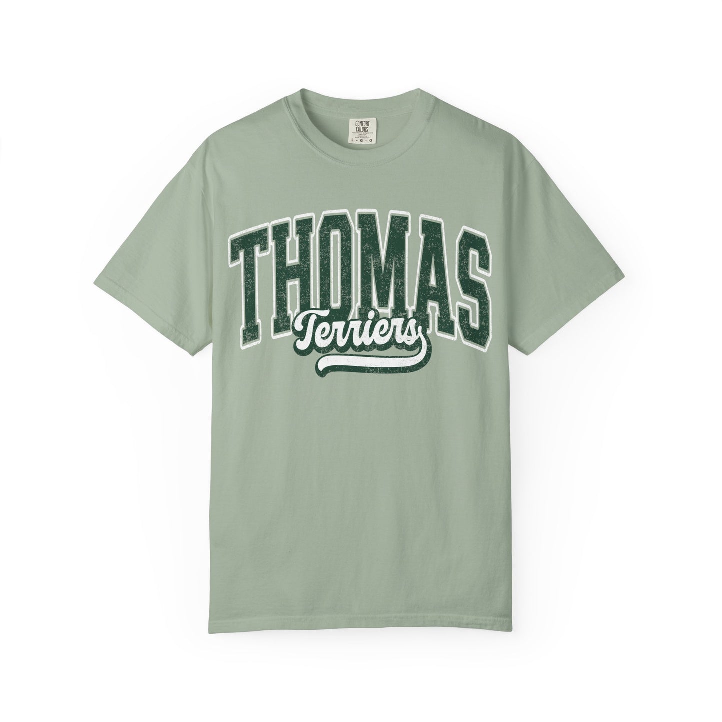 Thomas Terrier Varsity Comfort Colors Tee
