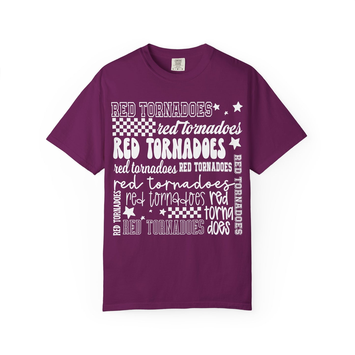 Red Tornadoes Repeated Comfort Colors Tee