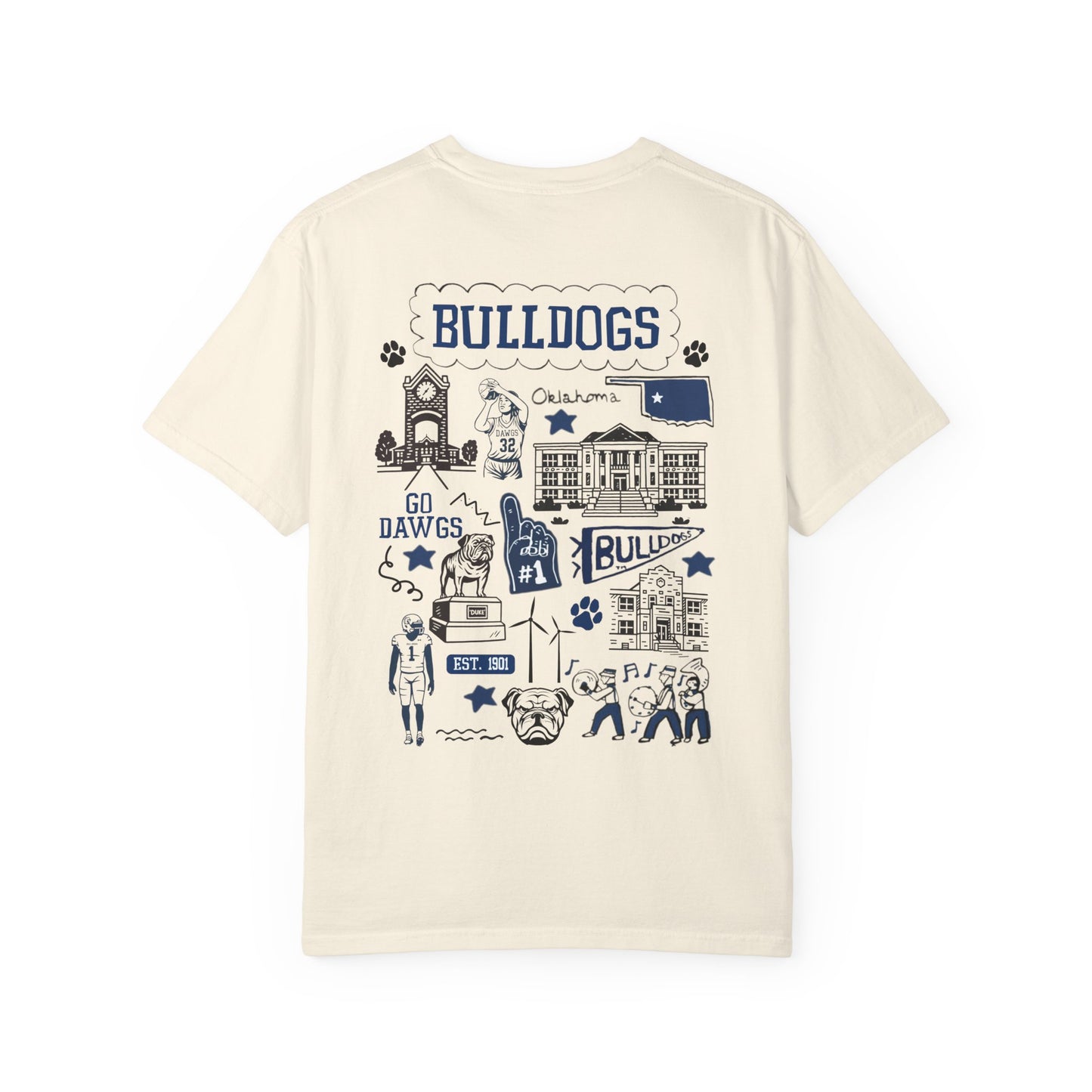 Bulldogs Comfort Colors Doodle