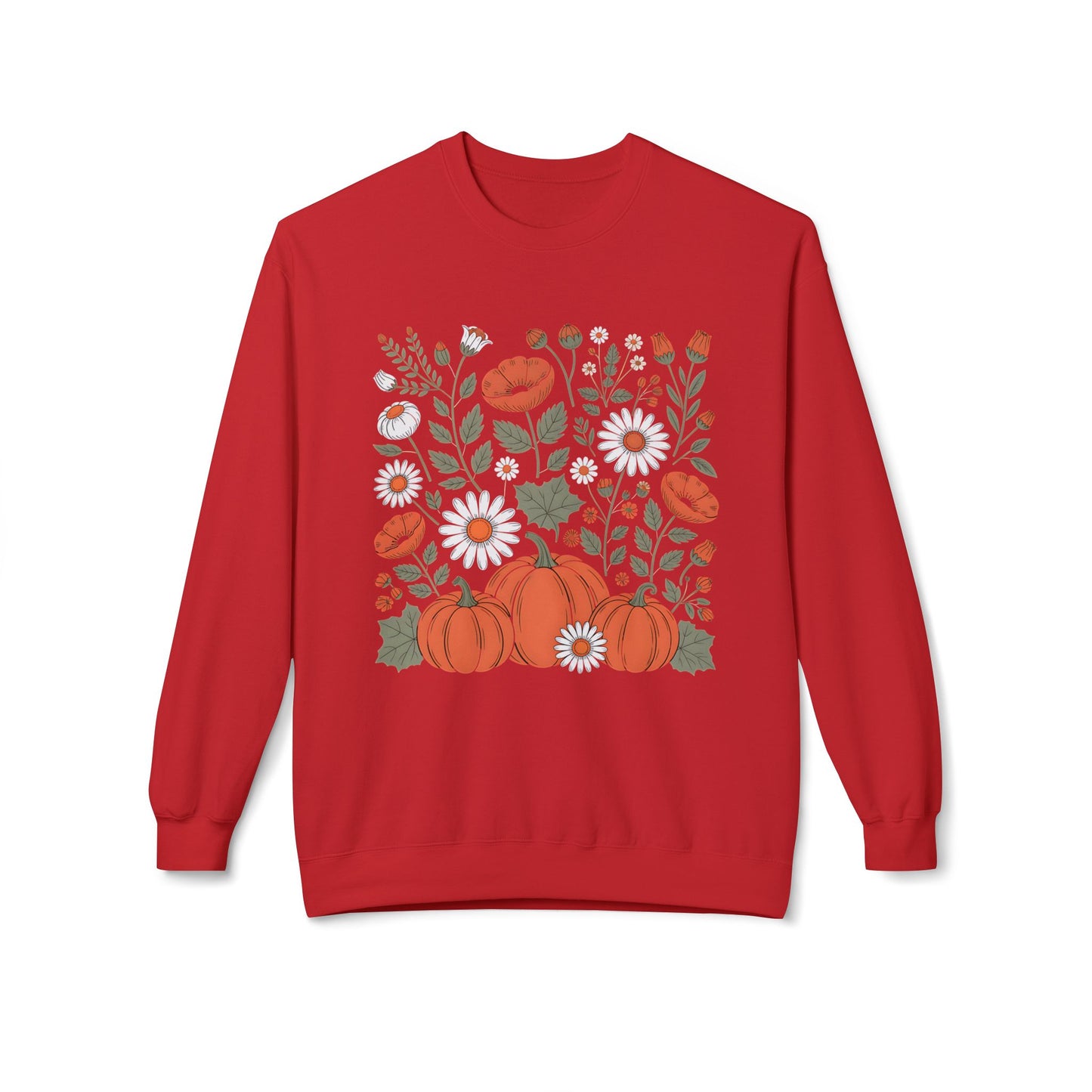 Floral pumpkins crewneck