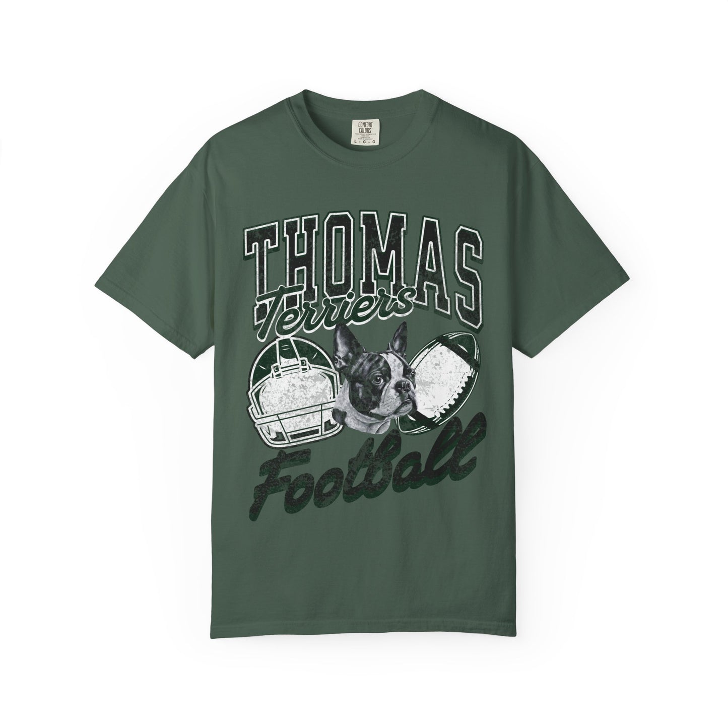 Thomas Terrier Football Comfort Colors Tee