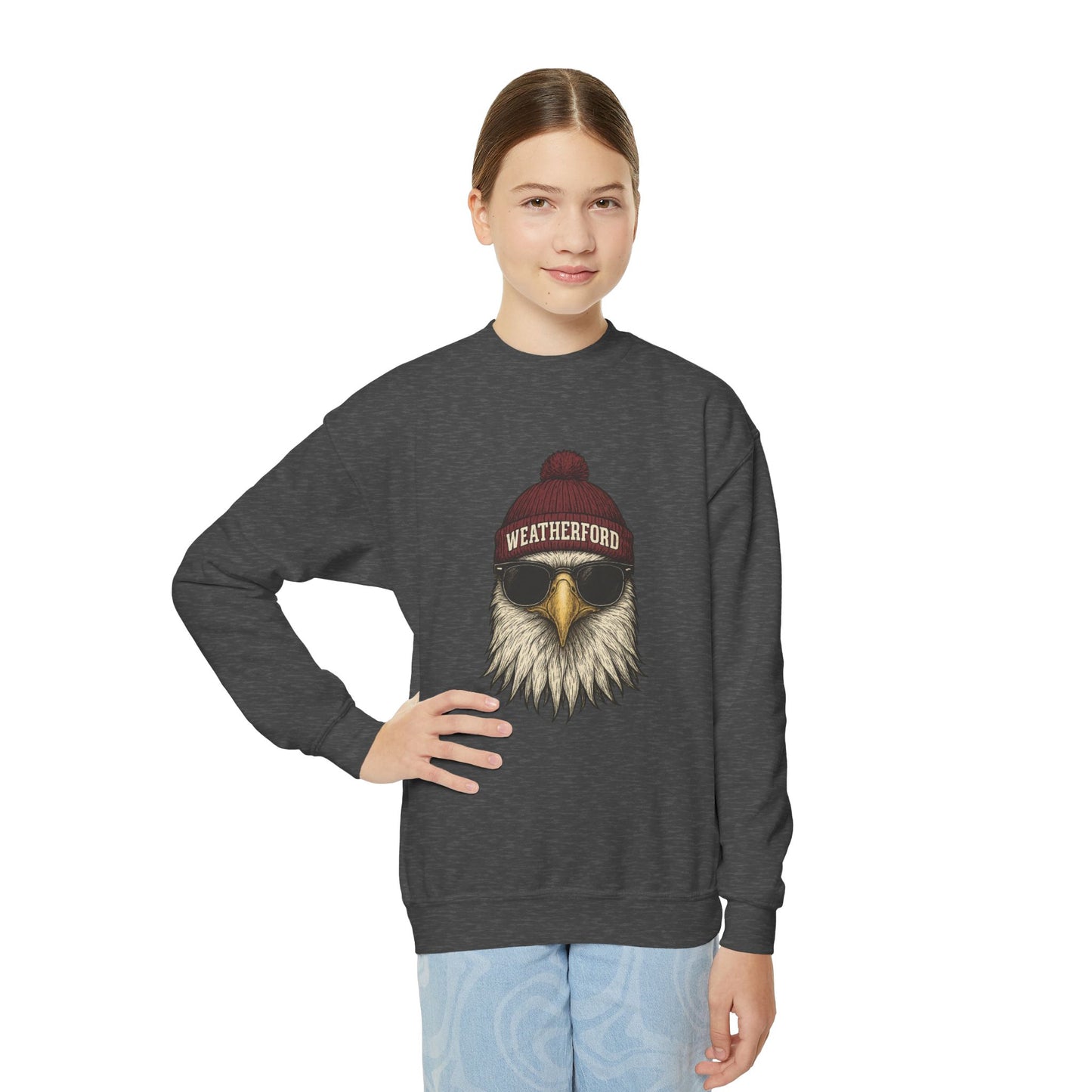 Youth Eagle w/ Beanie crewneck