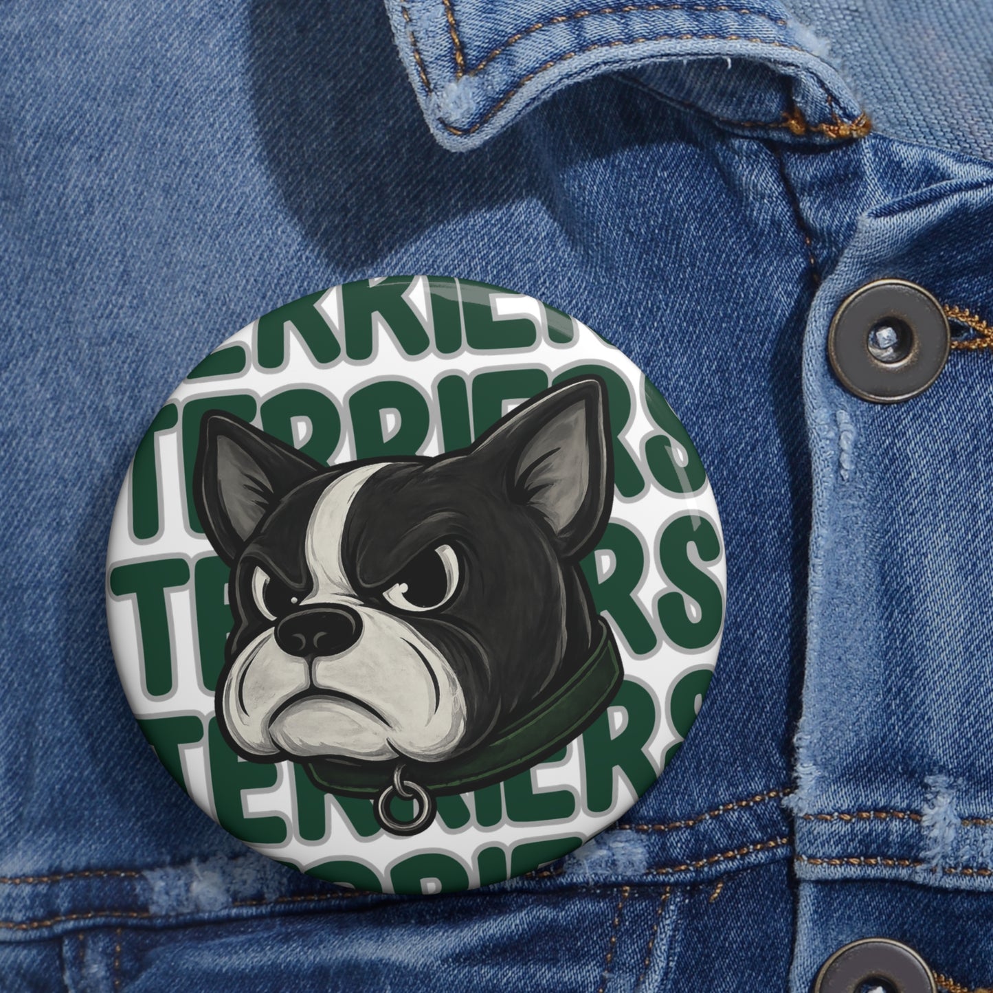 Mascot Terriers Spirit Button 3 sizes