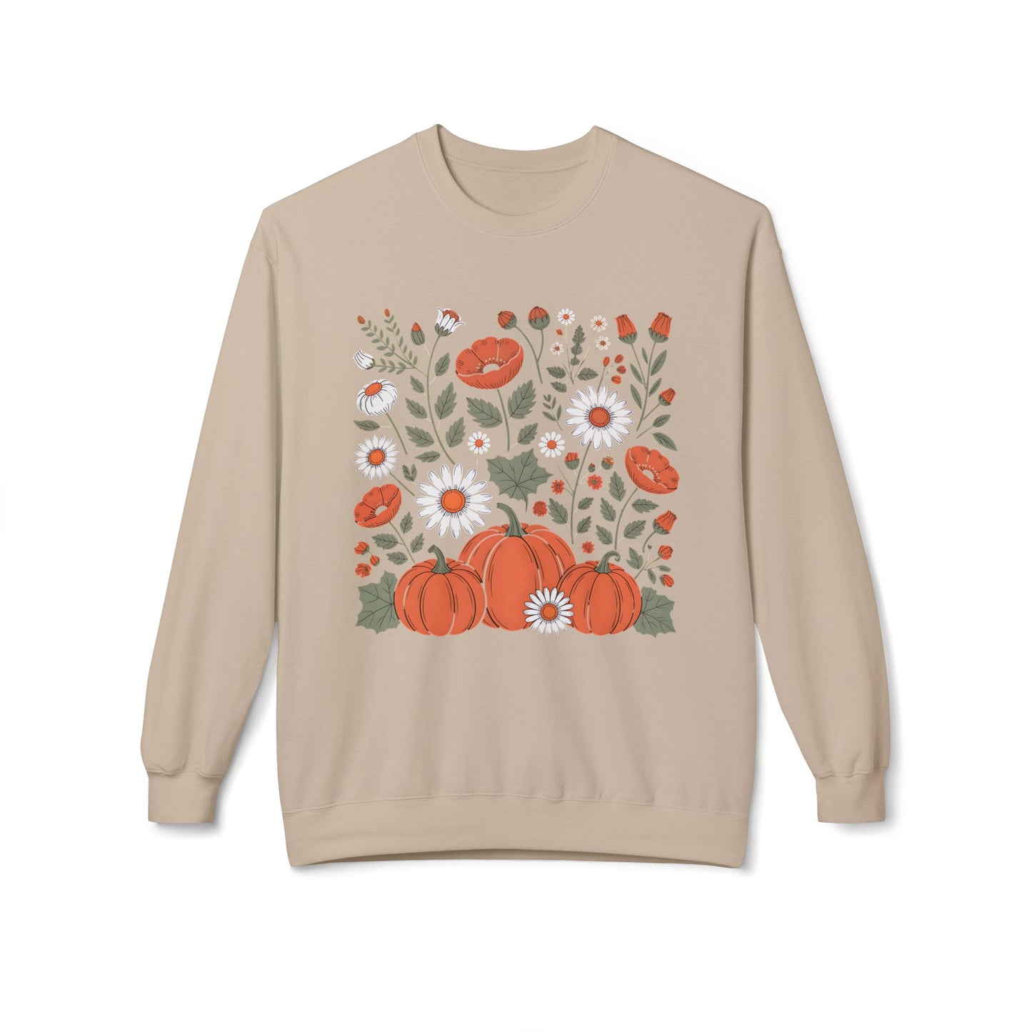 Floral pumpkins crewneck