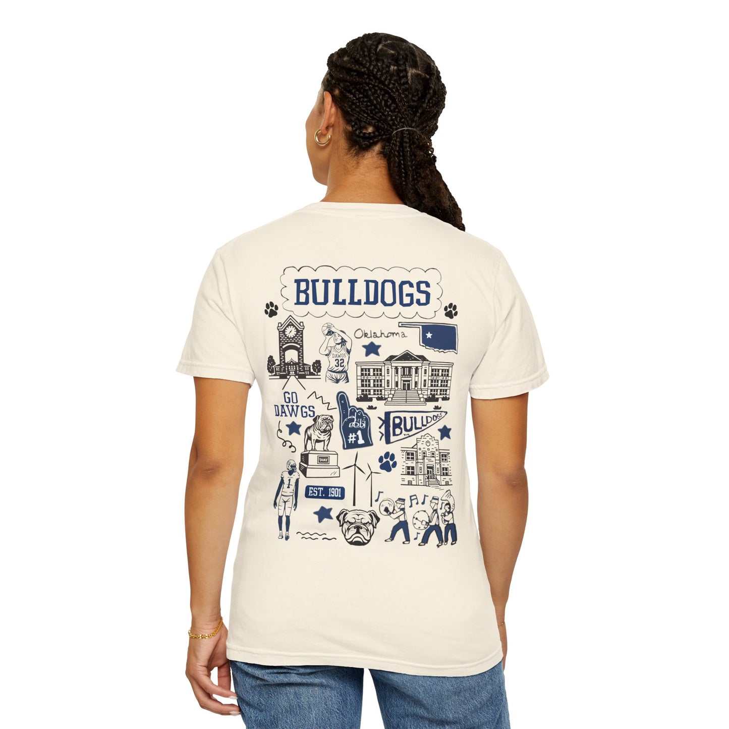 Bulldogs Comfort Colors Doodle