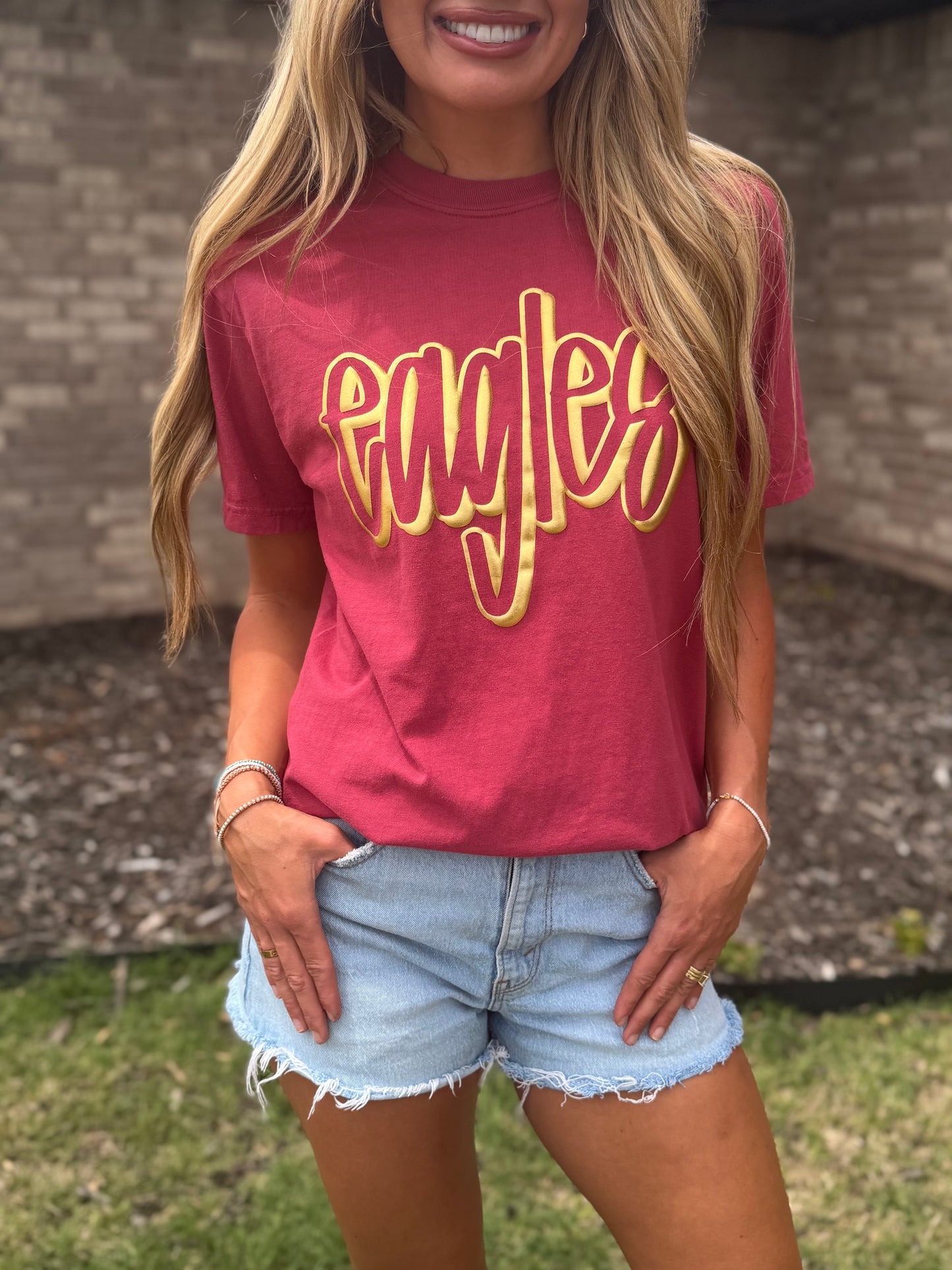Eagles gold puff comfort colors