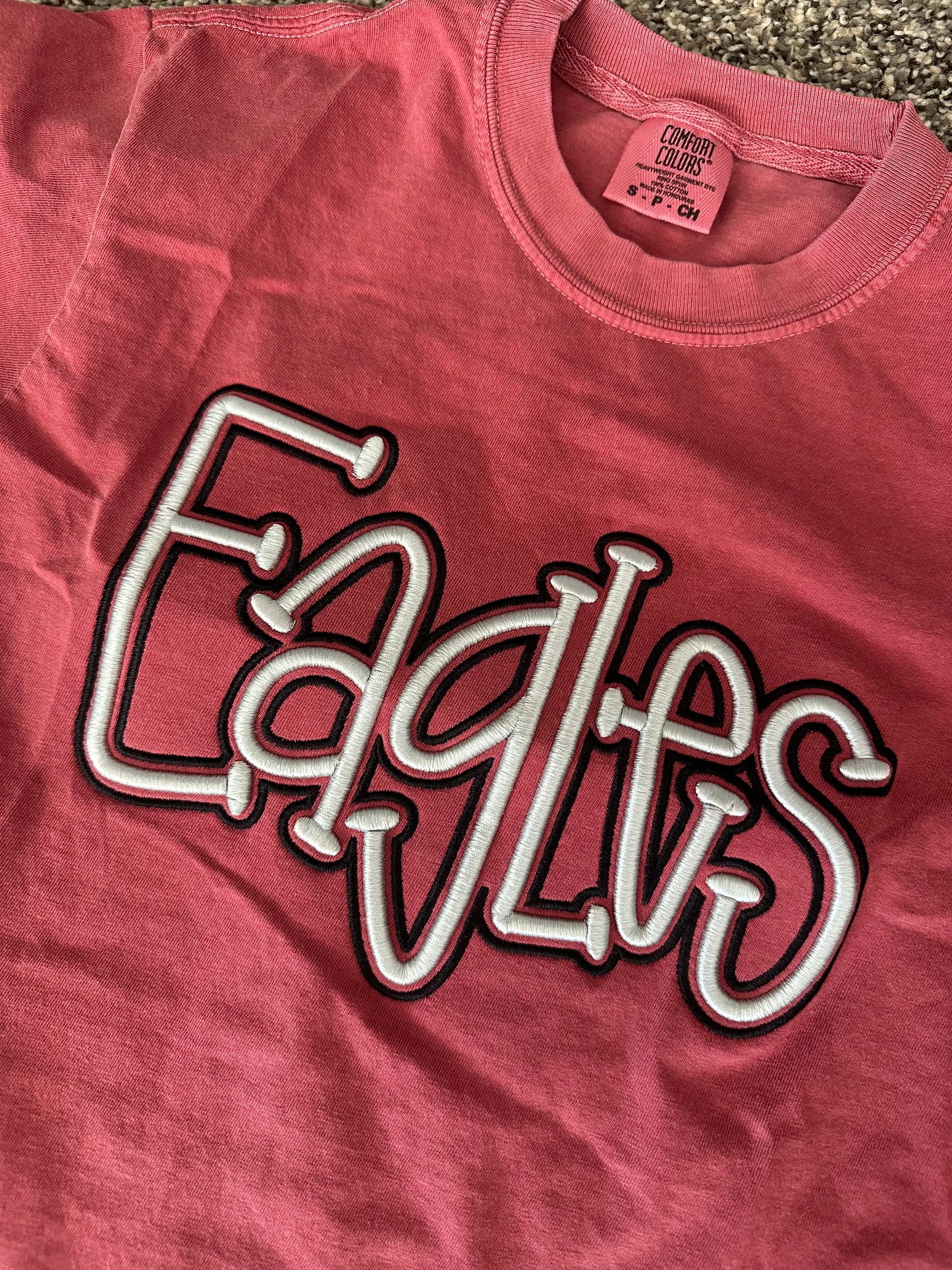 Eagles puff embroidery comfort colors
