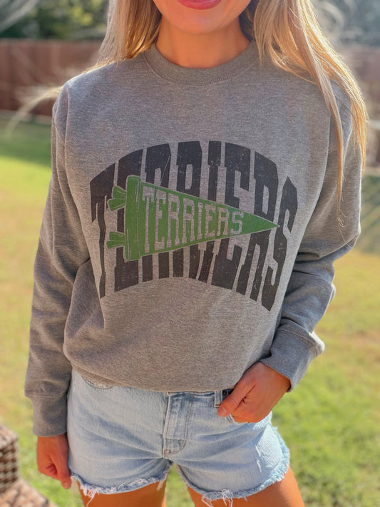 Terrier Pennant Flag Crewneck Cotton Heritage