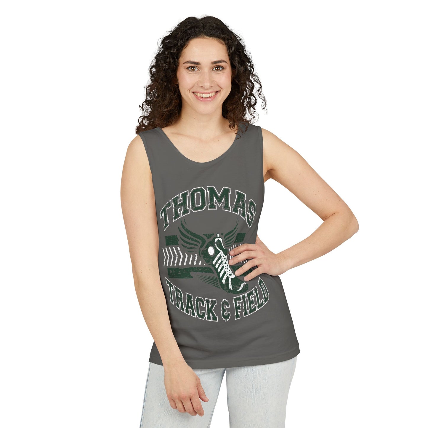 Thomas Track and Field Tank Top Comfort Colors Tee