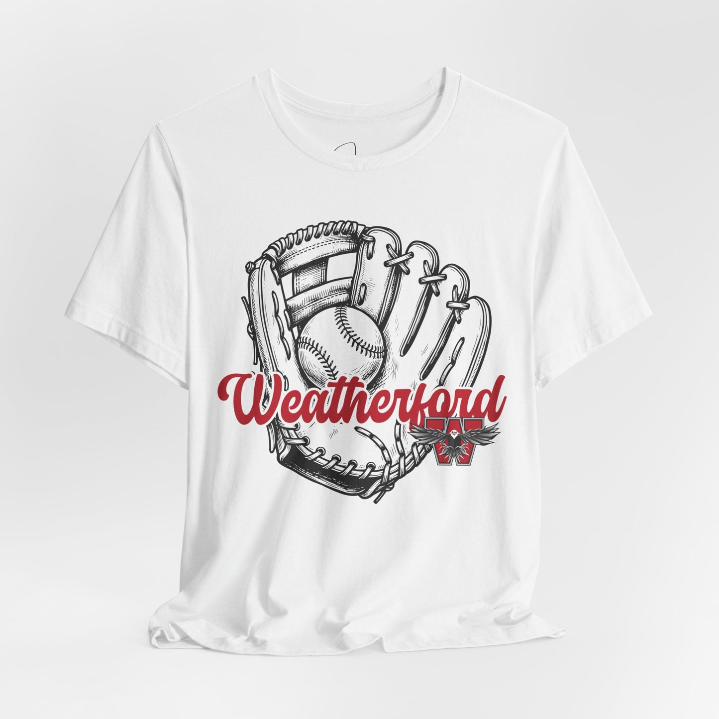 Weatherford Eagle Baseball Mitt Tee Bella Canvas