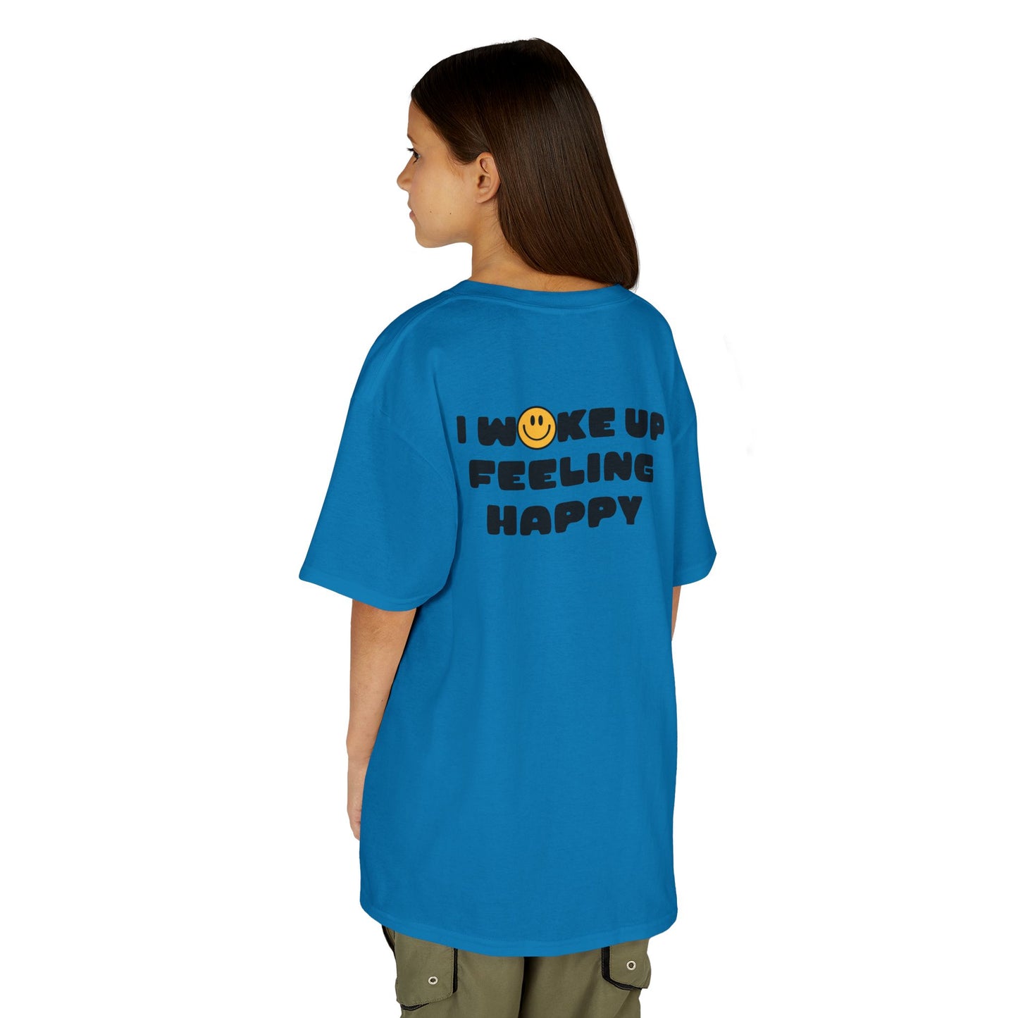 Youth I Woke Up Feeling Happy Front Back Tee