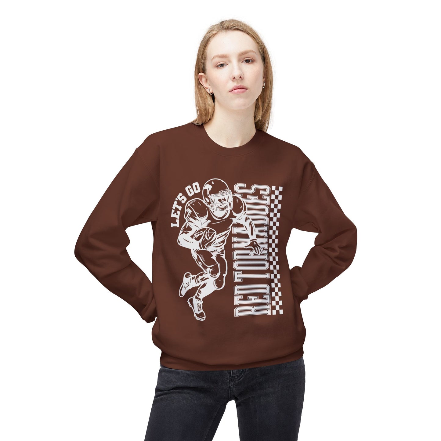 Red Tornadoes Football Lets Go Softstyle Crewneck