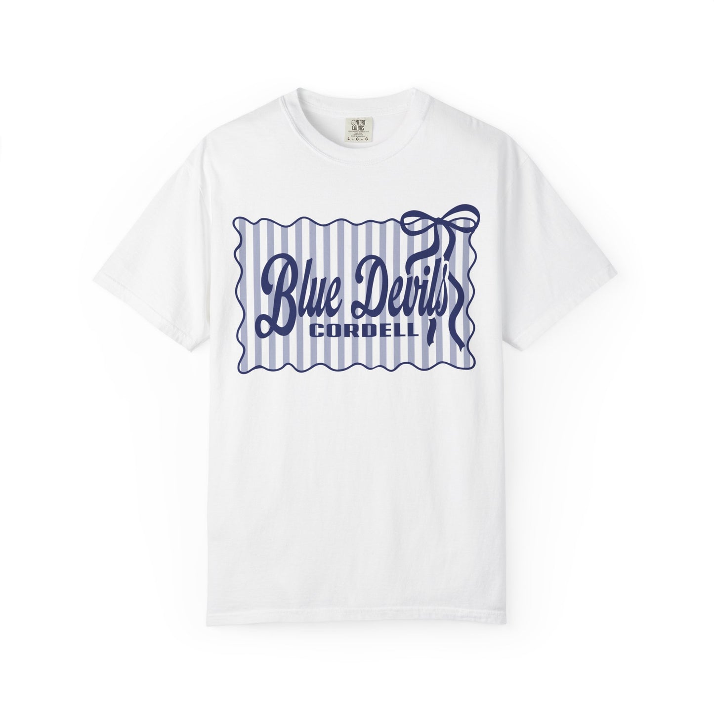 Striped Blue Devils Comfort Colors