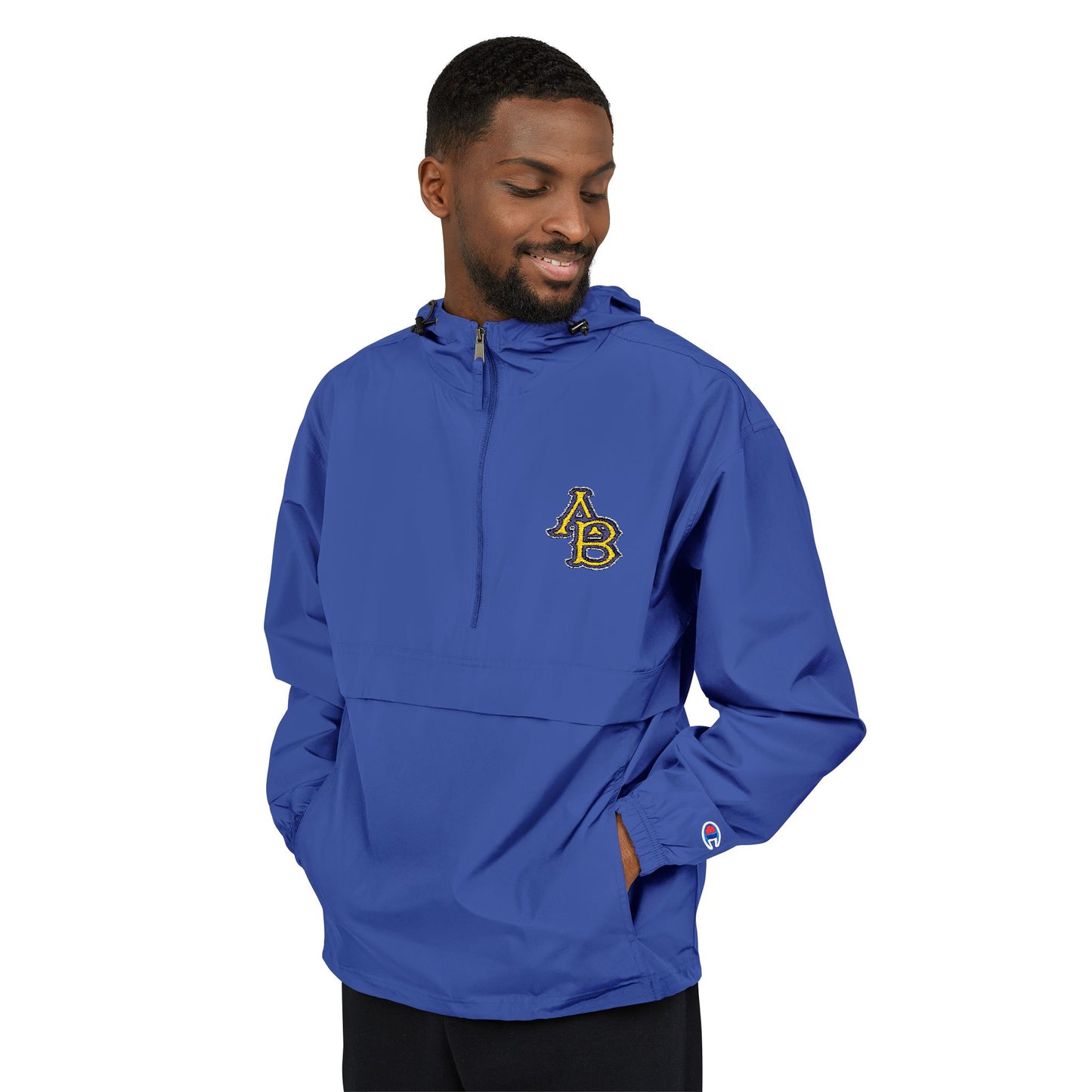 Champion Embroidered Unisex Packable Anorak Jacket AB logo