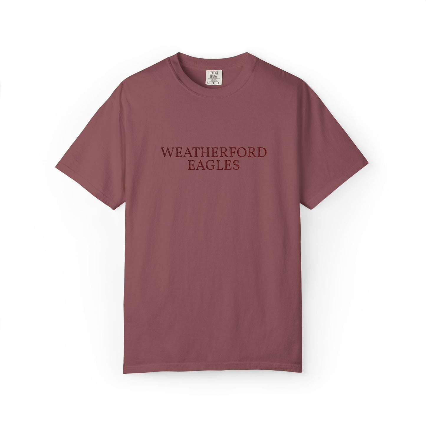 Embroidered Weatherford Eagles Comfort Colors Tee