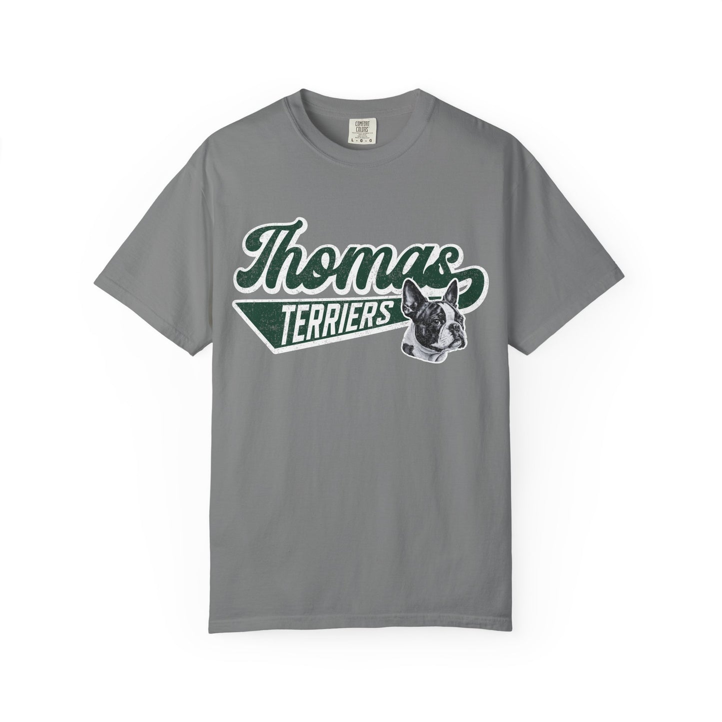 Thomas Terriers Retro w/ mascot Comfort Colors Tee