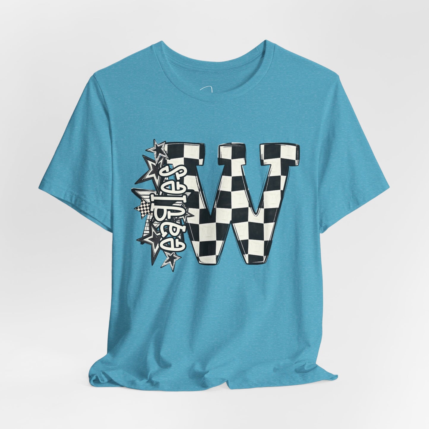 Checkered Weatherford Eagles Bella Canvas Tee