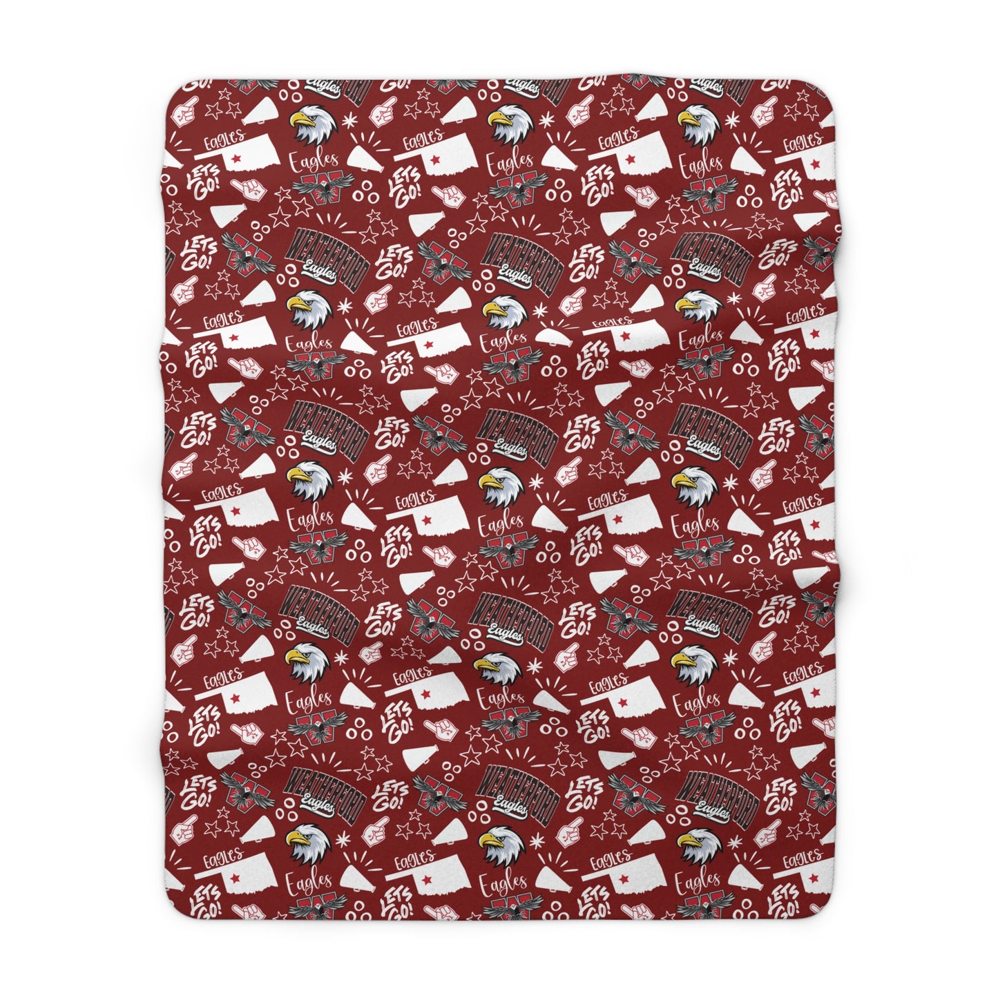 Weatherford Eagles Sherpa Fleece Blanket