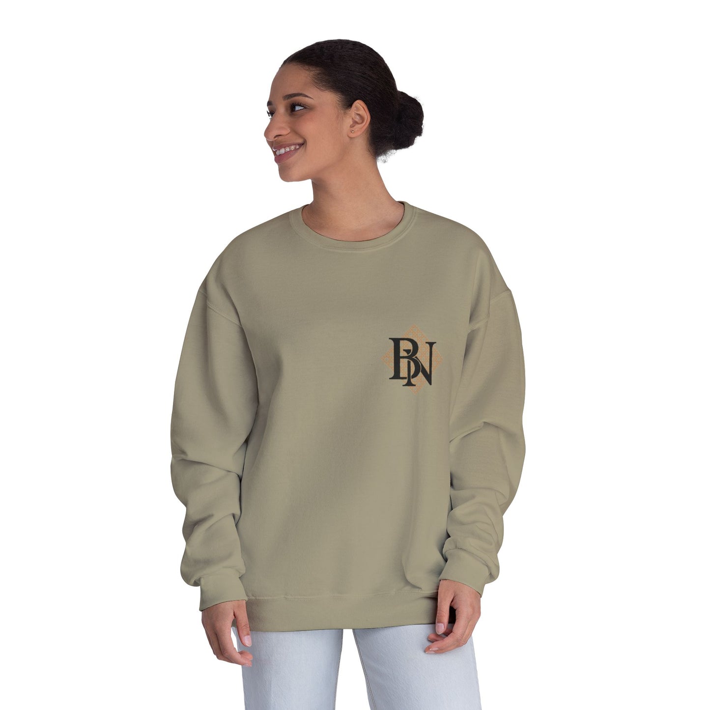Burlap Napkin Crewneck Black Logo
