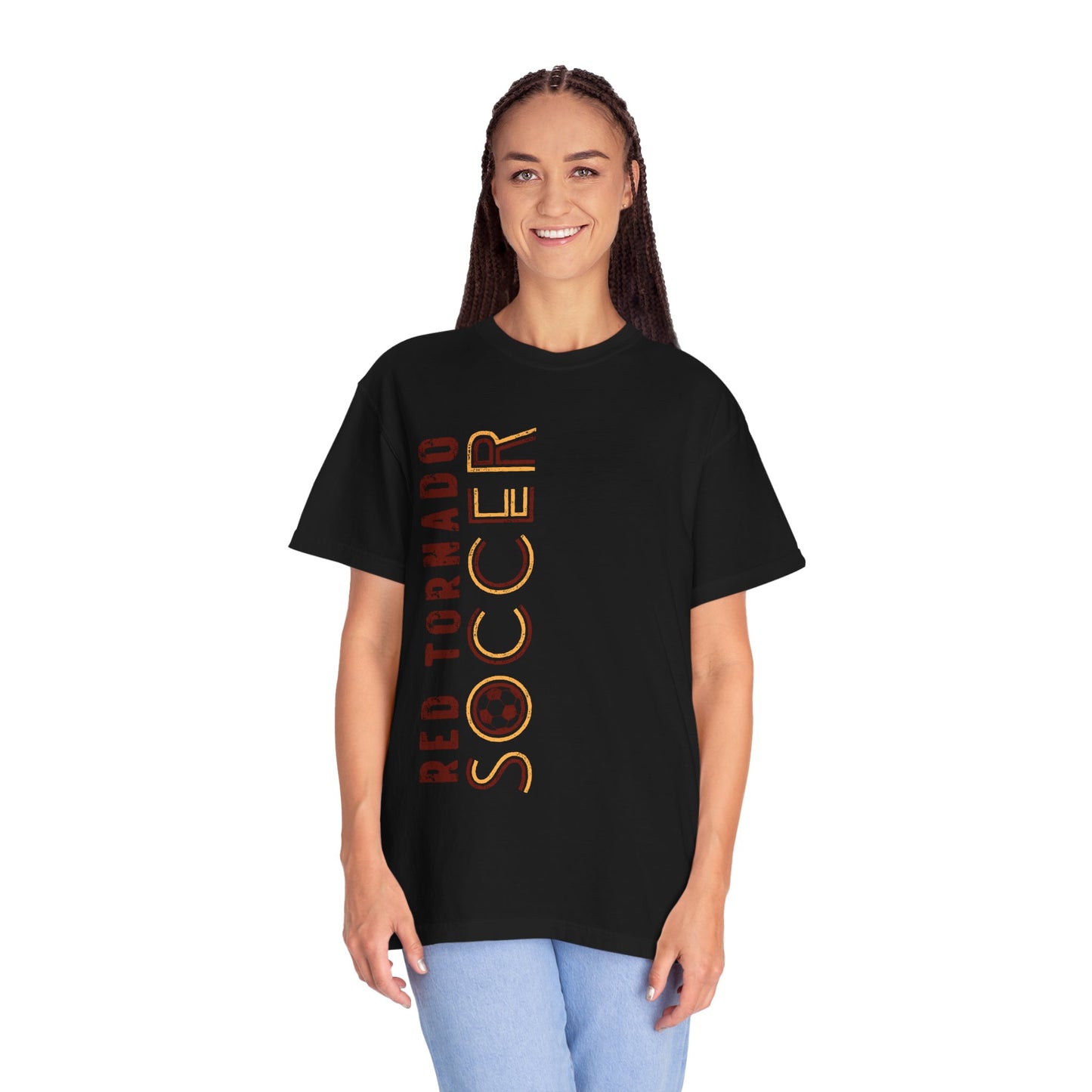 Red Tornado Soccer Comfort Colors Tee