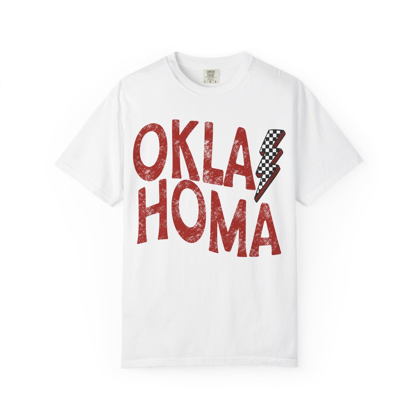 Oklahoma Checkered Bolt Comfort Colors