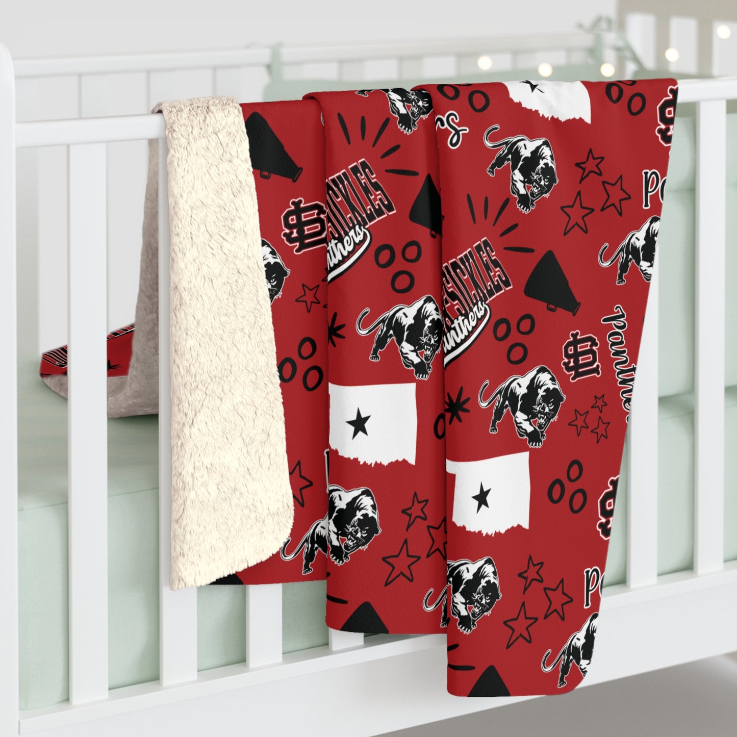 LS Panthers Sherpa Fleece Blanket