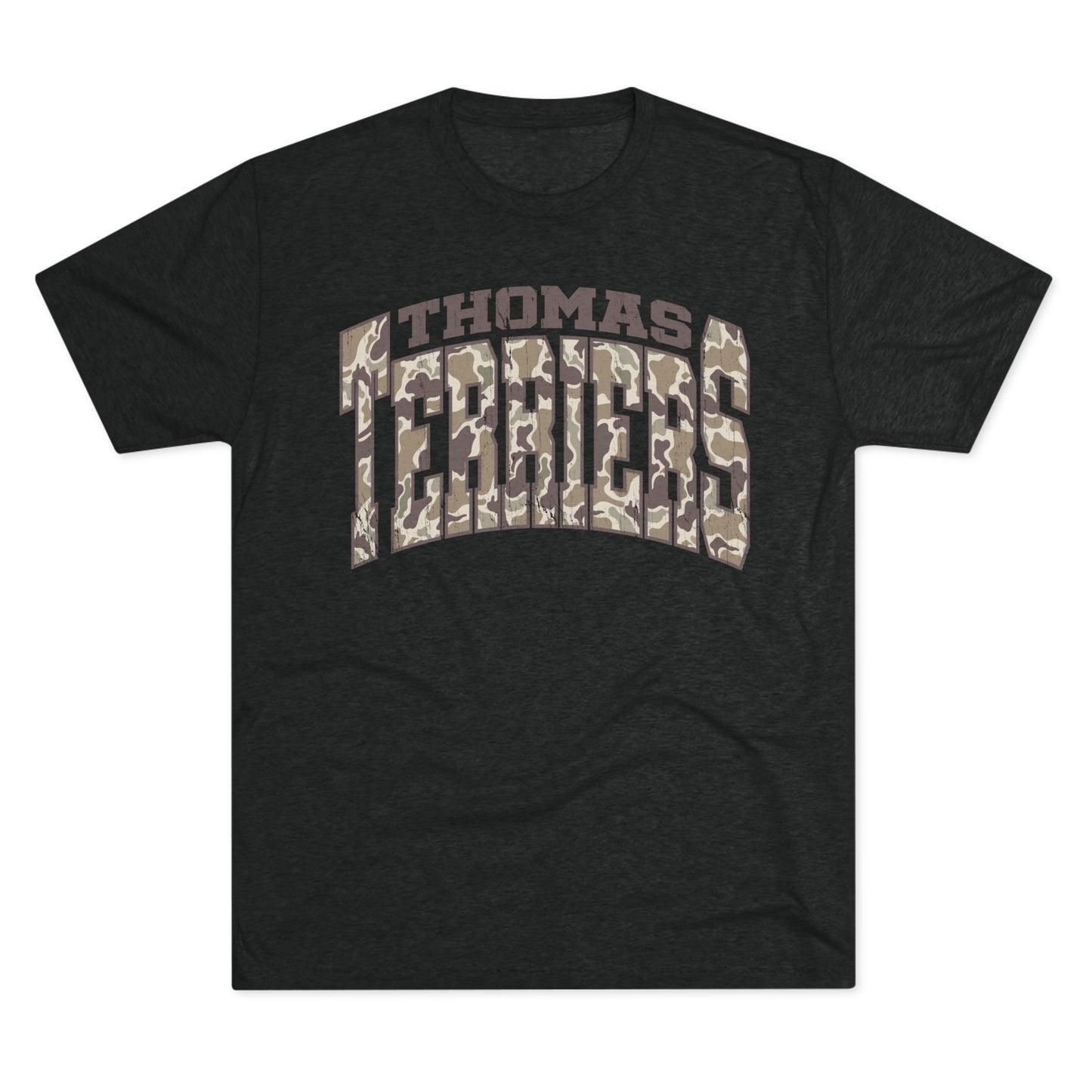 Camo Thomas Terriers Tri Blend Tee