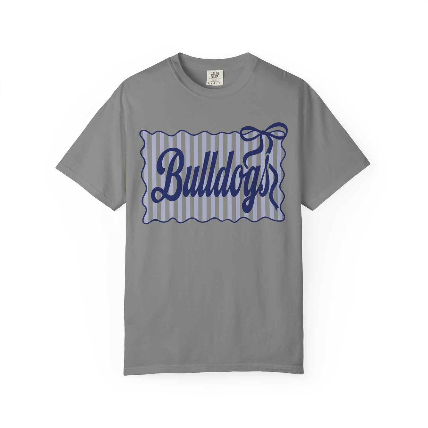 Striped Bulldogs Comfort Color Tee