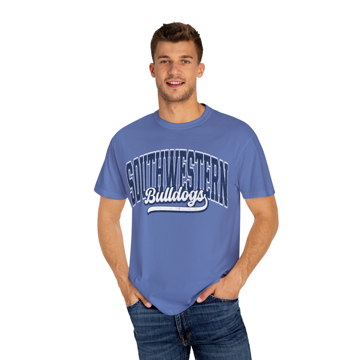 Retro comfort colors tee bulldogs