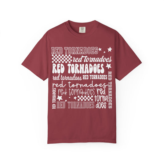 Red Tornadoes Repeated Comfort Colors Tee