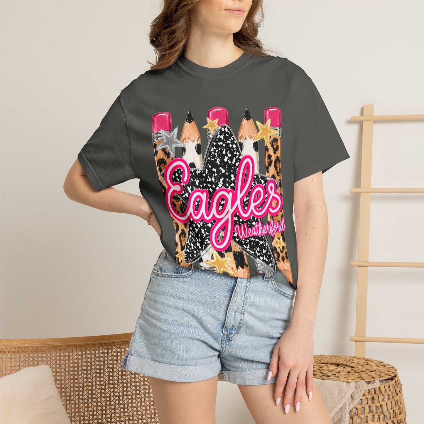 Weatherford Eagles Pencil Tee Comfort Colors