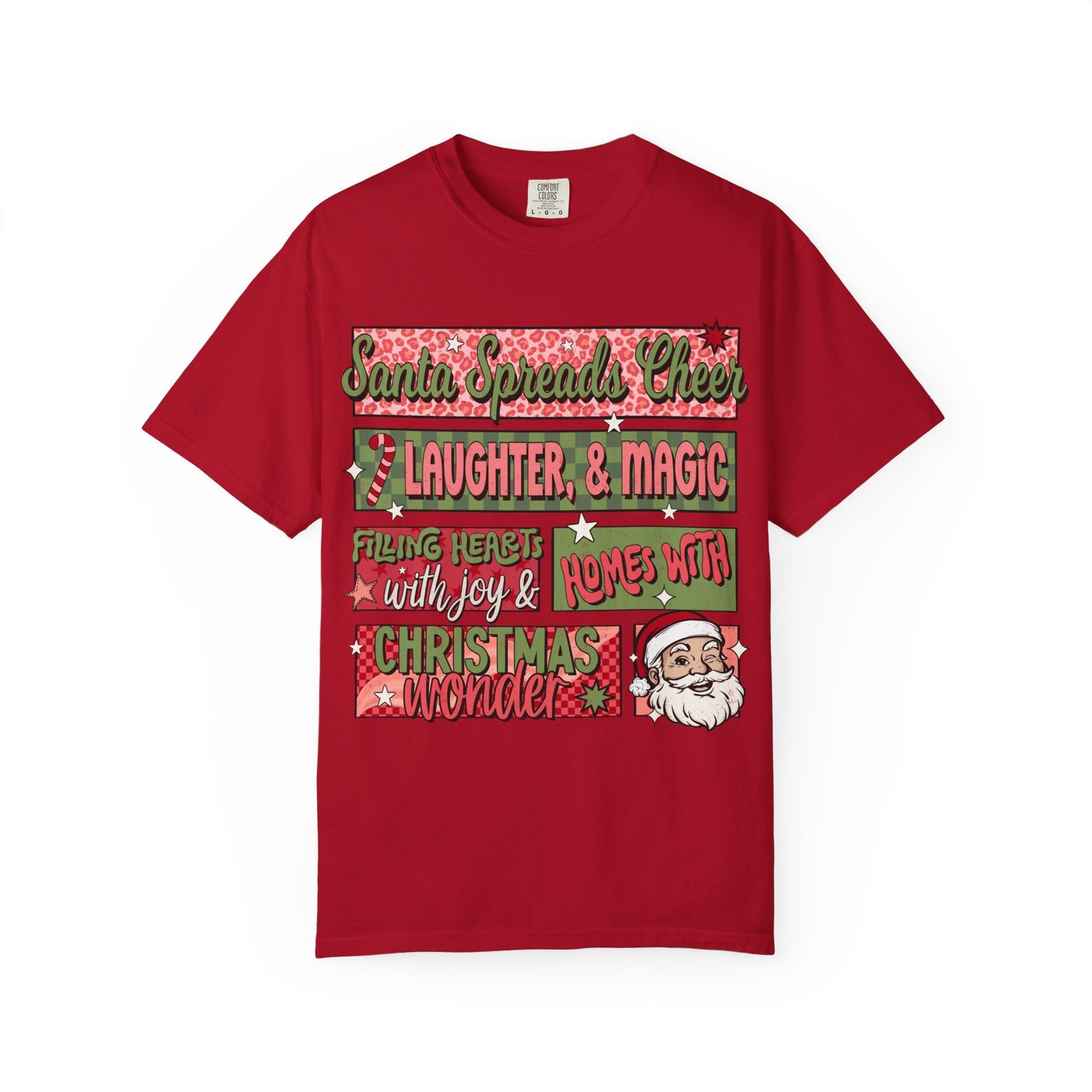 Santa Spreads Cheer Comfort Colors Tee
