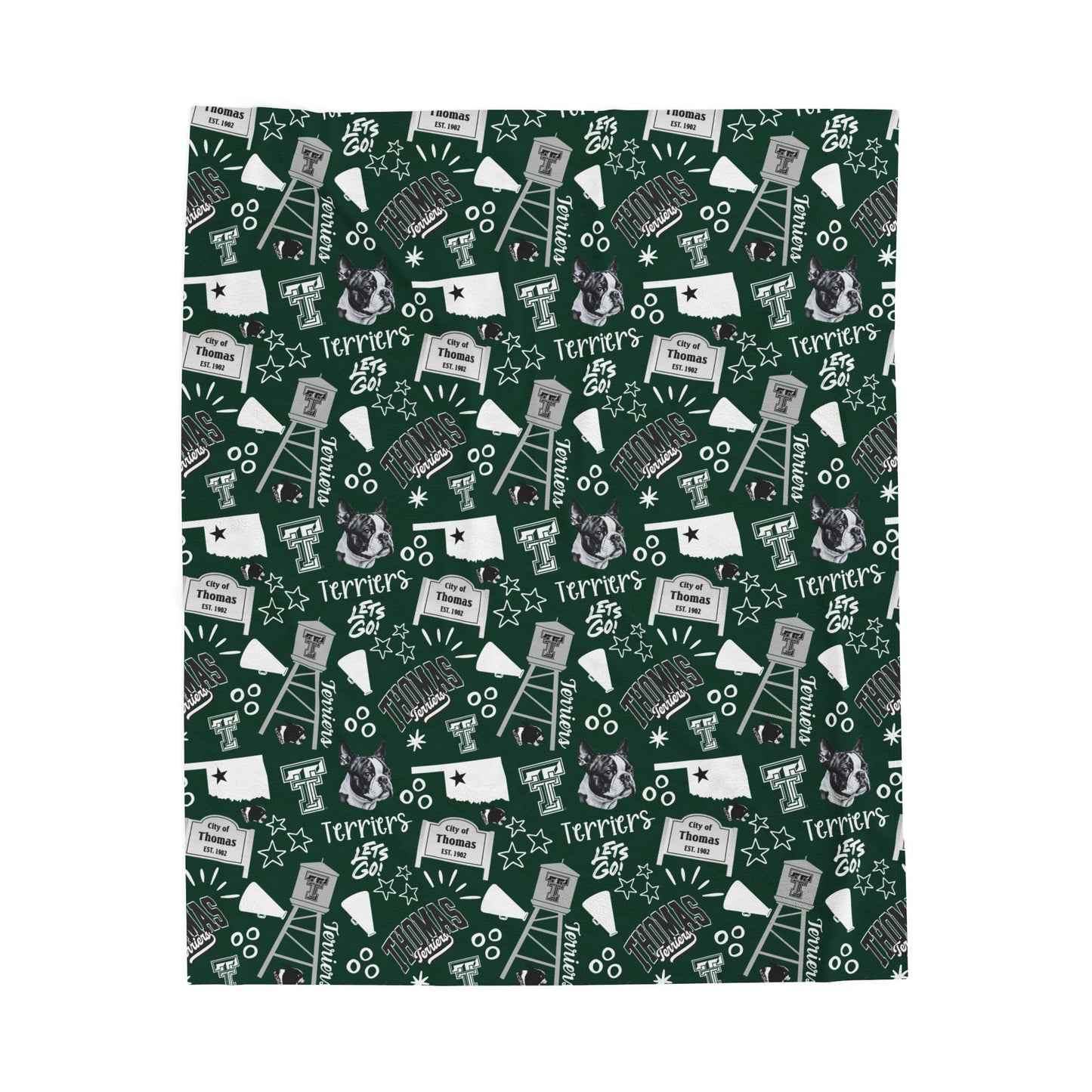 Thomas Terriers Plain Velveteen Plush Blanket