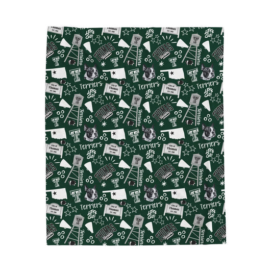 Thomas Terriers Plain Velveteen Plush Blanket