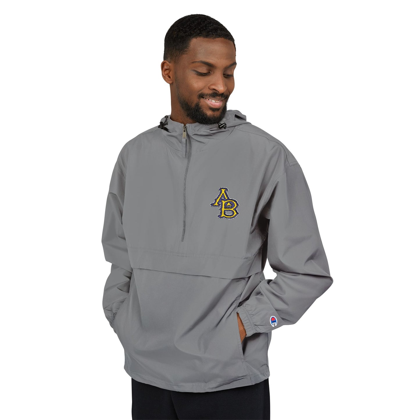 Champion Embroidered Unisex Packable Anorak Jacket AB logo