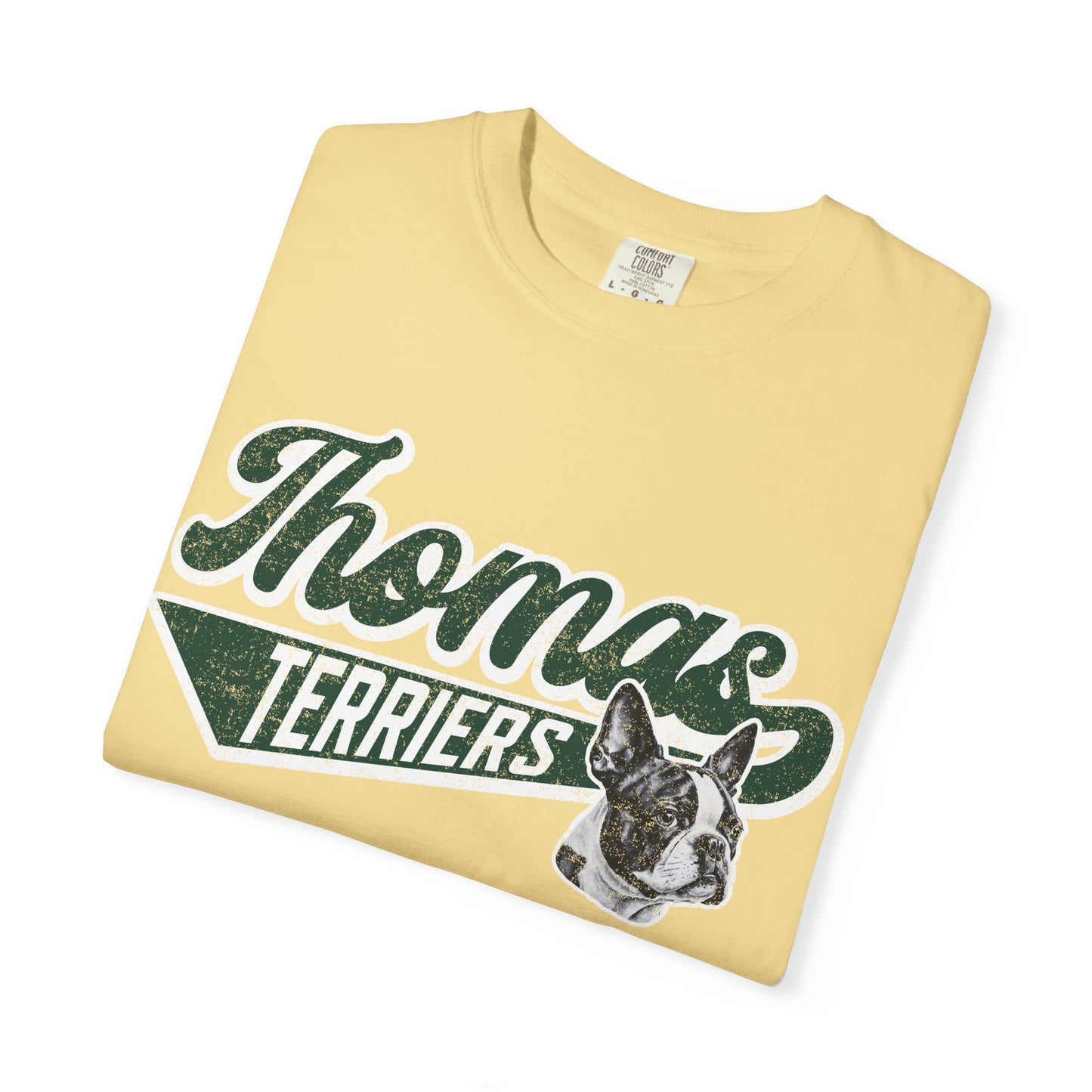Thomas Terriers Retro w/ mascot Comfort Colors Tee