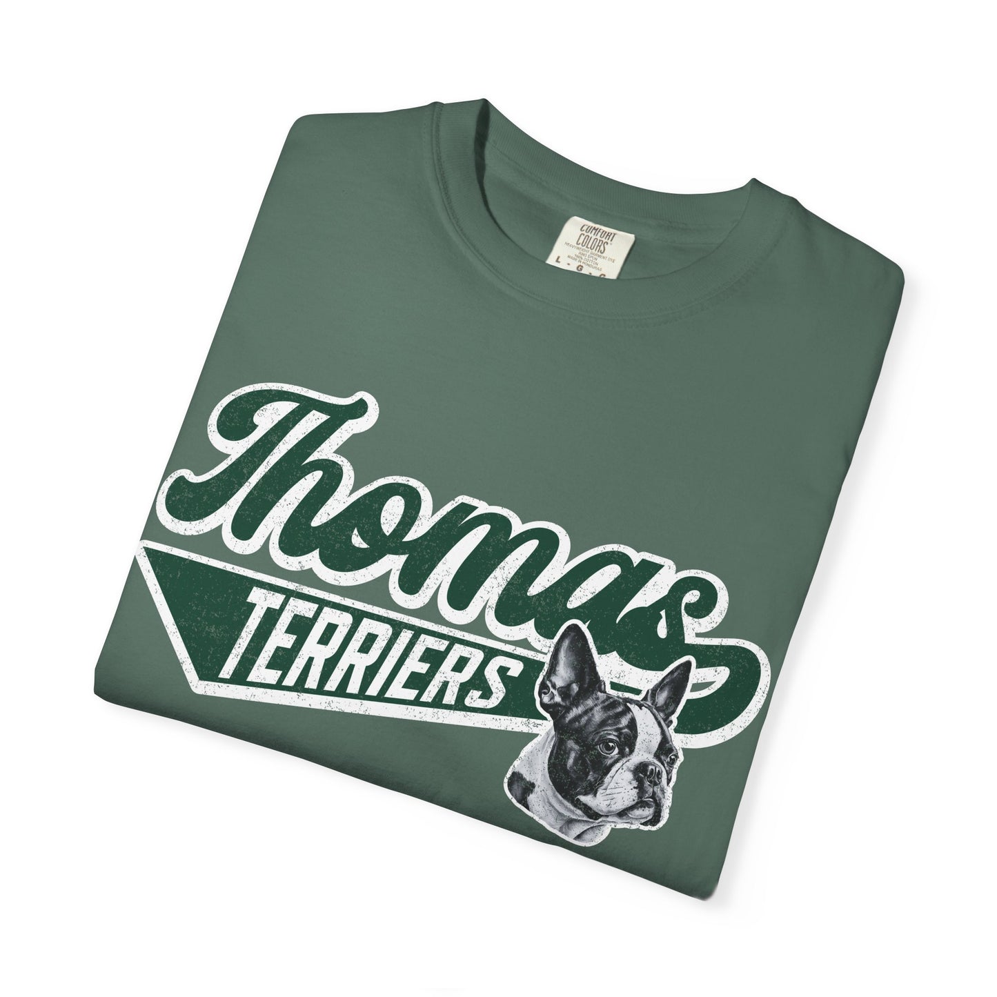 Thomas Terriers Retro w/ mascot Comfort Colors Tee