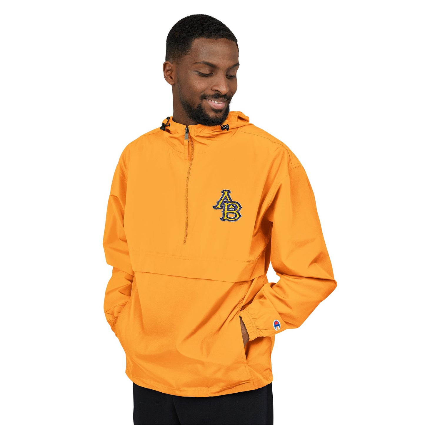 Champion Embroidered Unisex Packable Anorak Jacket AB logo
