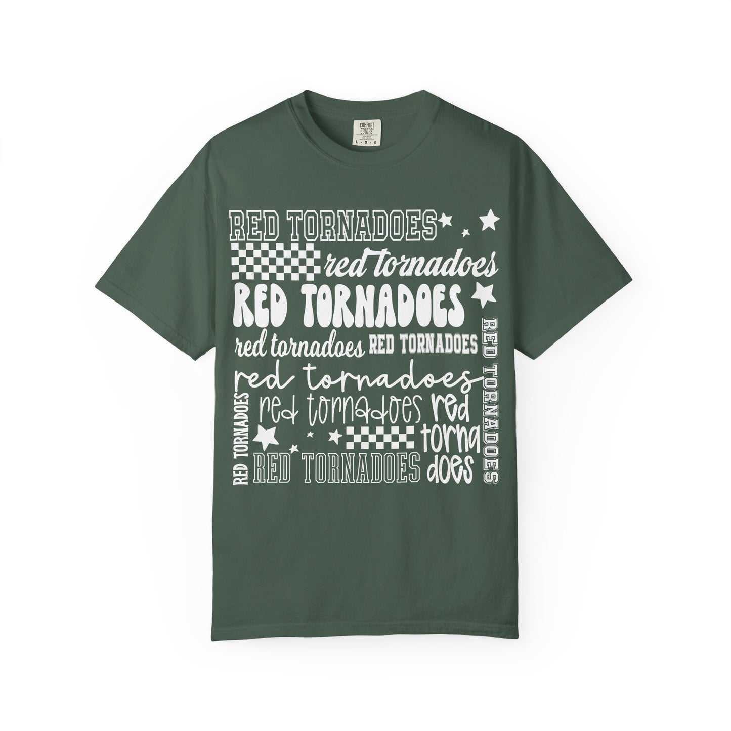 Red Tornadoes Repeated Comfort Colors Tee